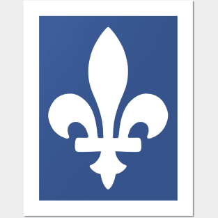 Fleur de lis plain WHITE Posters and Art